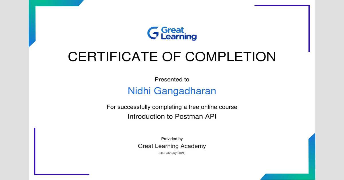 Course Certificate